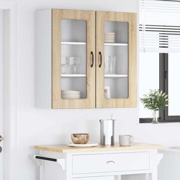 vidaXL K&ouml;&ouml;gikapp Kalmar 2 pcs Sonoma tamm 40 x 31 x 80 cm Tehispuit
