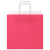 vidaXL paberkotid, 250 tk, k&auml;epidemetega, roosa, 26x17x25 cm