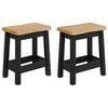 VidaXL Baaritool EKAI 2 pcs Must 40 x 29 x 45,5 cm Toekas m&auml;nnipuit