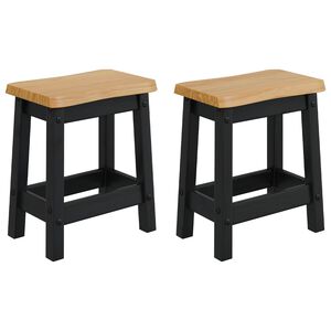 VidaXL Baaritool EKAI 2 pcs Must 40 x 29 x 45,5 cm Toekas m&auml;nnipuit