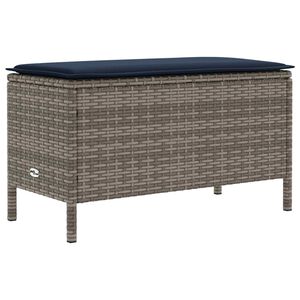 vidaXL Aia jalatoed Hall ja tumesinine 80 x 38 x 42 cm PE rattan