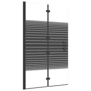 vidaXL volditav du&scaron;inurk, ESG-klaas, 80 x 140 cm, must