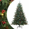 vidaXL Tehisj&otilde;ulupuu Roheline 240 cm PVC, metall ja plastik