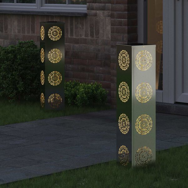 vidaXL P&auml;ikese LED k&auml;igutee tuli 2 pcs H&otilde;bedane Tsinkterase