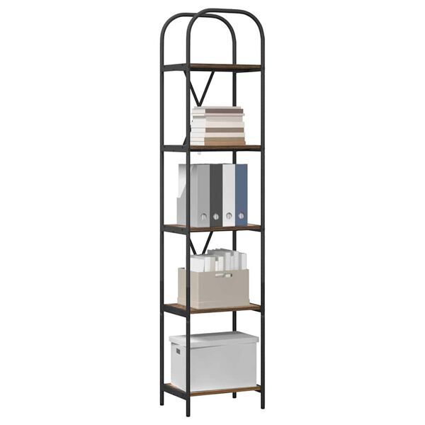 vidaXL Raamatukapp Suitsetatud tamm 40 x 30 x 183 cm Tehispuit