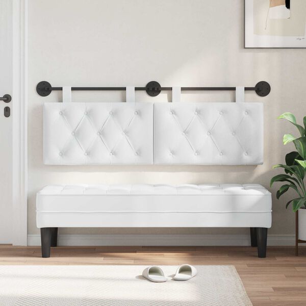 vidaXL Rippuv Peatoe Seinale kinnitatav Valge 150 x 55 x 7 cm kangas