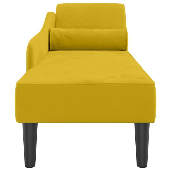 vidaXL kanapee koos patjadega, kollane, samet