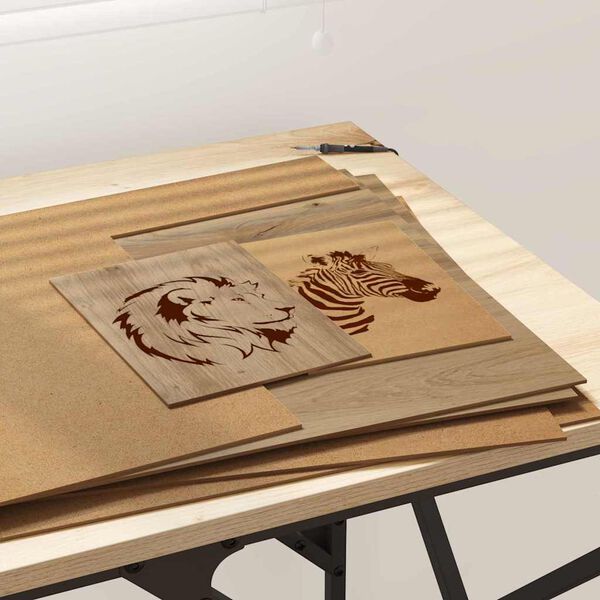 vidaXL Dekor Paneelid 50 pcs K&auml;sit&ouml;&ouml;puu 40 x 60 x 0.27 cm Tehispuit