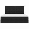 vidaXL Voodi hoiukohaga ja madratsiga peaga Must 160 x 200 cm Samet