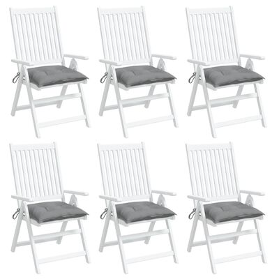 vidaXL tooli istmepadjad 6 tk, hall, 50 x 50 x 7 cm, kangas