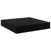 vidaXL seinariiulid, 2 tk, k&otilde;rgl&auml;ikega must, 23 x 23,5 x 3,8 cm MDF