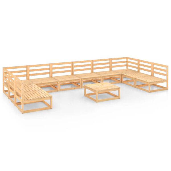 vidaXL 11-osaline aiam&ouml;&ouml;bli komplekt, m&auml;nnipuit