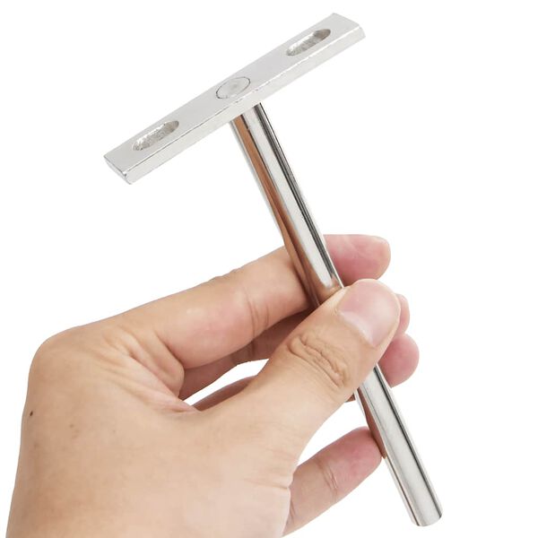 vidaXL Ujuvad riiuliklambrid, 12tk, n&auml;htamatud &Oslash;10x150 mm s&uuml;sinikteras