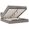 vidaXL ottomani voodi madratsiga&LED, pruunikashall, 180x200cm, kangas