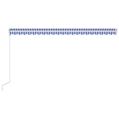 vidaXL automaatselt sissetõmmatav varikatus 500x300 cm sinine ja valge