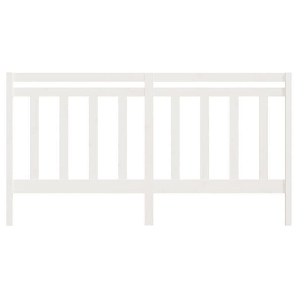 vidaXL voodipeats, valge, 206 x 4 x 100 cm, männipuit