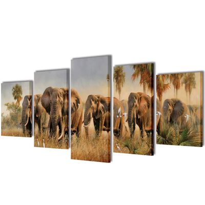Seinamaalikomplekt elevantidega, 200 x 100 cm