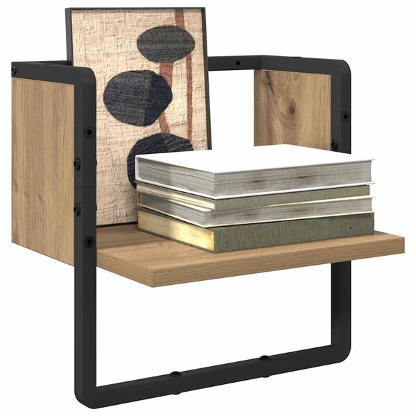 vidaXL Seinariiul riiuliga Artisani tamme 30 x 25 x 30 cm Tehispuit