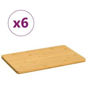 vidaXL serveerimisalused 6 tk, 22 x 14 x 0,8 cm, bambus