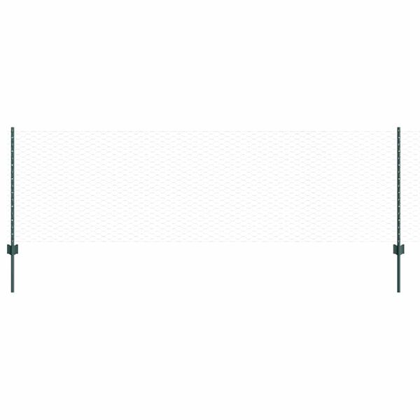 vidaXL Aed koos postiga Roheline 0,8 x 50 m Terased ja PVC