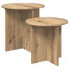 vidaXL Abilaudade komplekt 2 tk Artisan tamm &Oslash; 45 x 45 cm