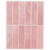 vidaXL Ristk&uuml;likukujuline Plaat 20 tk Roosa 29 x 23 x 0,08 cm