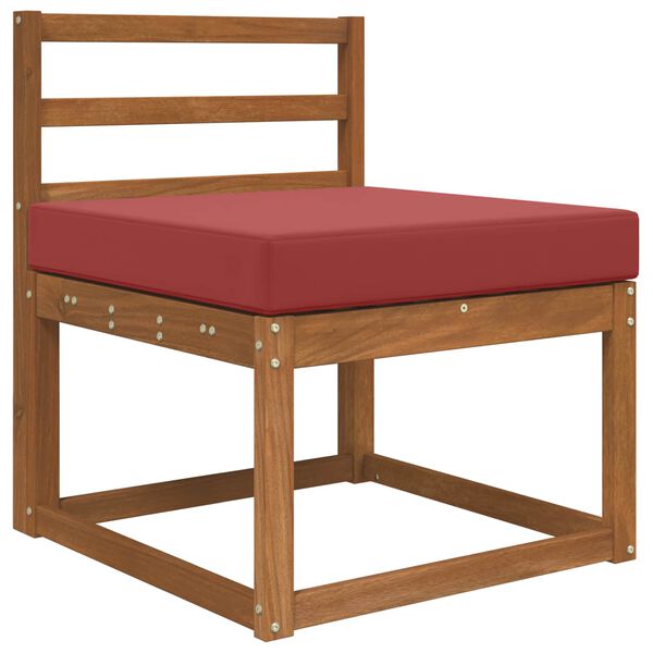 vidaXL V&auml;lim&ouml;&ouml;blitugi patja Veinipunane 60 x 60 x 8 cm Pol&uuml;ester