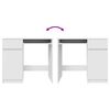 vidaXL kirjutuslaud, valge, 86x49x76 cm, tehispuit