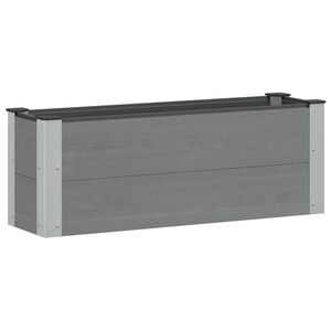 vidaXL K&otilde;rgendatud aia taimelava Hall 100 x 30 x 36 cm alu.