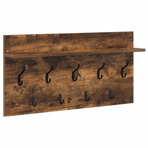vidaXL Seinale kinnitatav riidepuu Suitsetatud tamm 80 x 40 x 12 cm