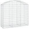 vidaXL kaarekujuline gabioonkorv, 150x50x120/140 cm, tsingitud raud