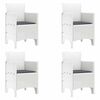 vidaXL Aia tool padjaga 4 pcs Valge 53 x 49 x 85 cm Pol&uuml;prop&uuml;leen