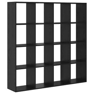 vidaXL Raamaturiiul Must tamm 137,5 x 29 x 137,5 cm Tehispuit
