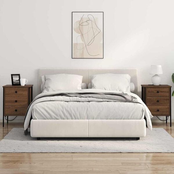 vidaXL &Ouml;&ouml;lambi kapp sahtliga Pruun tamme 42 x 41 x 61 cm Tehispuit