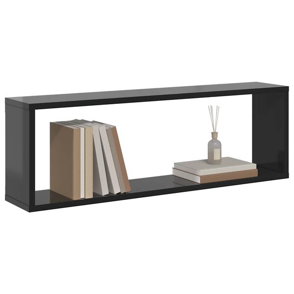 vidaXL kuubikukujulised seinariiulid 2 tk, k&otilde;rgl&auml;ikega hall 80x15x26,5