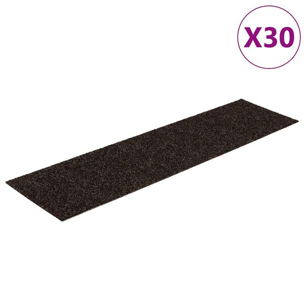 vidaXL isekleepuvad trepimatid, 30 tk, 76 x 20 cm, tumepruunid, ristk&uuml;likukujulised