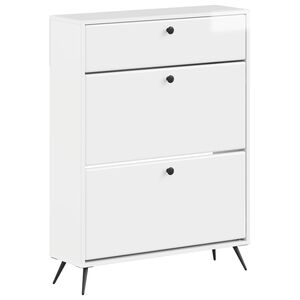 vidaXL Kinga kapp BREDA 78 x 24 x 103 cm Tehispuit K&otilde;rgl&auml;ikega valge