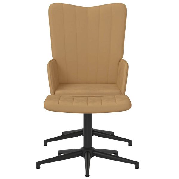 vidaXL puhketool jalapingiga, pruun, samet