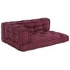 vidaXL Pallet diivanipatjade padi 3 pcs Bordeaux 120 x 80 x 38 cm