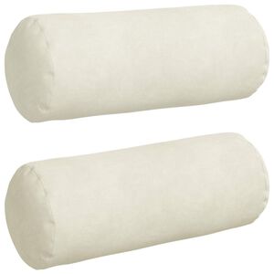 vidaXL Padjad 2 pcs cream &Oslash; 15 x 40 cm Korter kangas