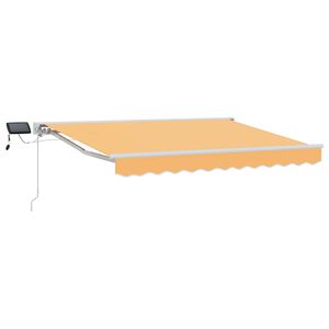 vidaXL Manuaalne varikatus LED-idega Liivakarva 2,5 x 2 m