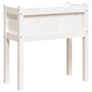 vidaXL jalgadega aia taimekast, valge, 70 x 31 x 70 cm, m&auml;nnipuit