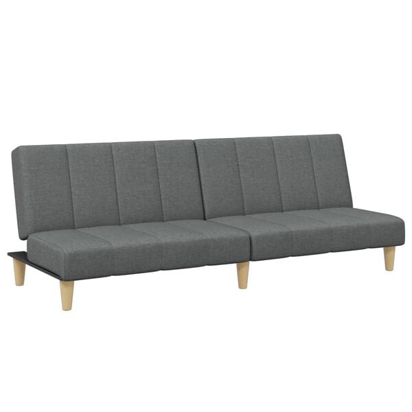 vidaXL 2-kohaline diivanvoodi jalapingiga, tumehall, kangas