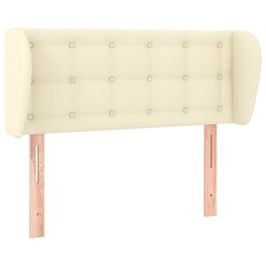 vidaXL voodipeats servadega, kreemjas, 83x23x78/88 cm, kunstnahk