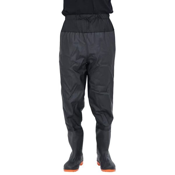 vidaXL waist waders koos saabastega, must, suurus 39