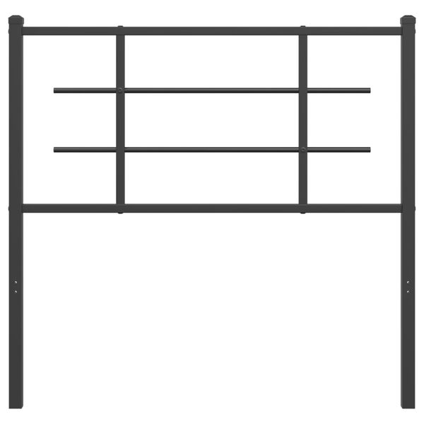 vidaXL metallist voodipeats, must, 100 cm