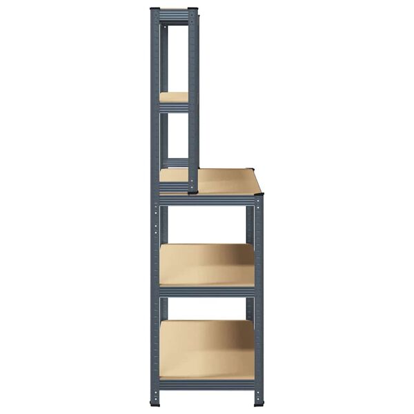 vidaXL 5 riiuliga t&ouml;&ouml;laud, antratsiithall teras ja tehispuit