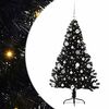vidaXL Tehis pre-lit j&otilde;ulupuu koos 150 LED-iga Must 150 cm PVC