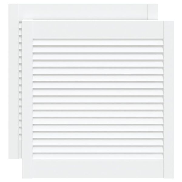 vidaXL kapiuksed, v&otilde;rega disain 2 tk valge 61,5x59,4 cm m&auml;nnipuit