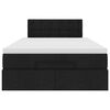 vidaXL ottomani voodi madratsiga, must, 120x200 cm, kangas
